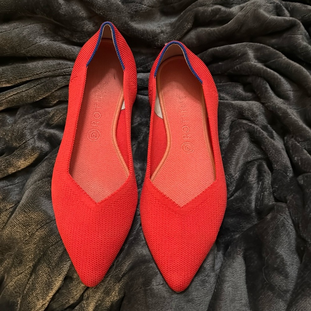 Rothy’s Red pointed flats
